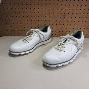 FootJoy mens white an gray Pro SL spikeless golf shoes 9 M 53579
